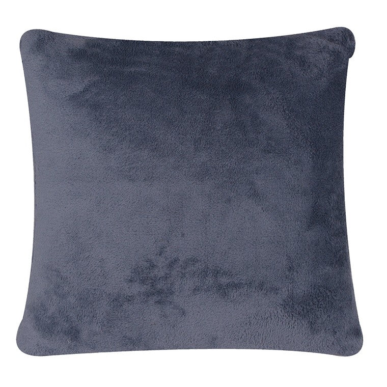 H&G Coral Fleece Cushion, Storm, 40x40cm