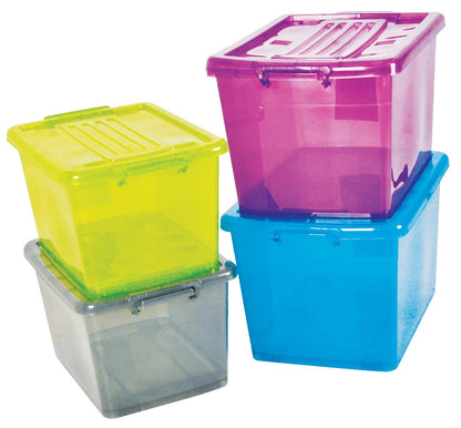 Heavy Duty Storage Tub 90L, 4 Asstd Colours