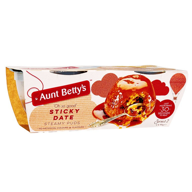 Aunt Bettys Sticky Date Pudding, 2pk, 190gm