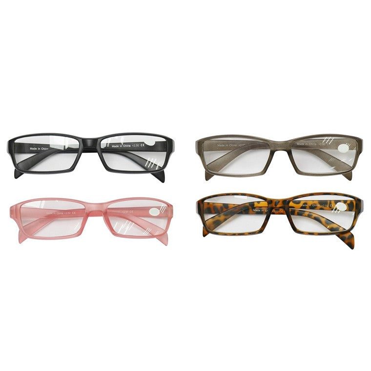 Reading Glasses Matt Frame  +2.00, 4 Asstd Colours