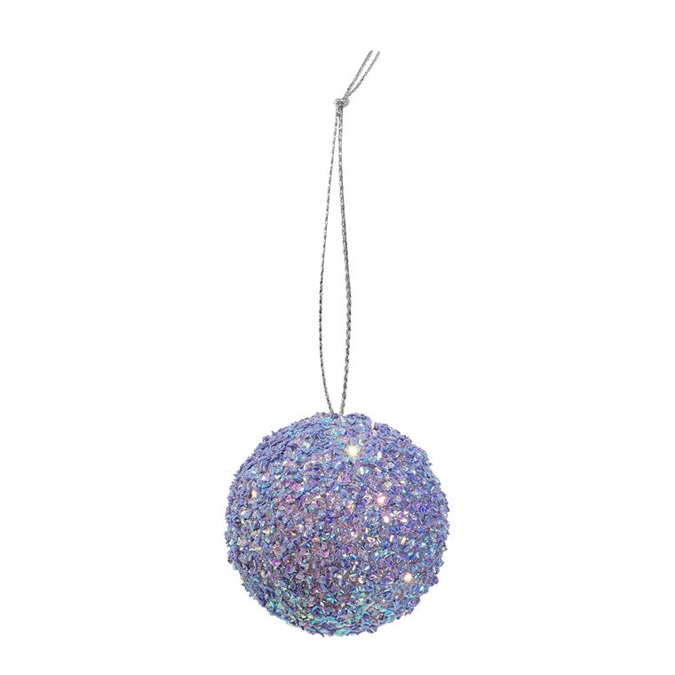 Iridescent Gleaming Bauble, 8cm, Asstd