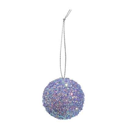 Iridescent Gleaming Bauble, 8cm, Asstd