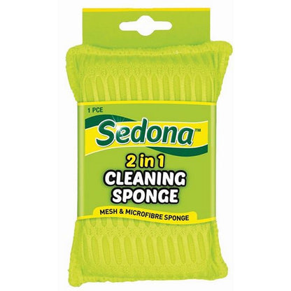 Microfiber Cleaning Sponge, 2 Asstd Colours