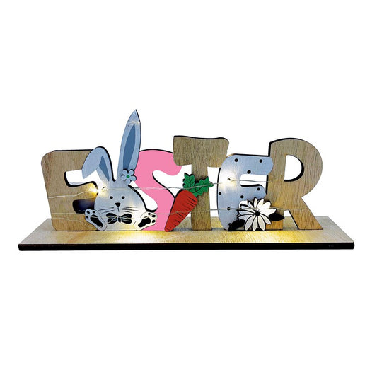 Wood LED Easter Sign