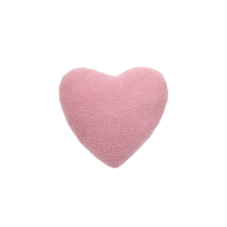 Boucle Heart Cushion, Asstd