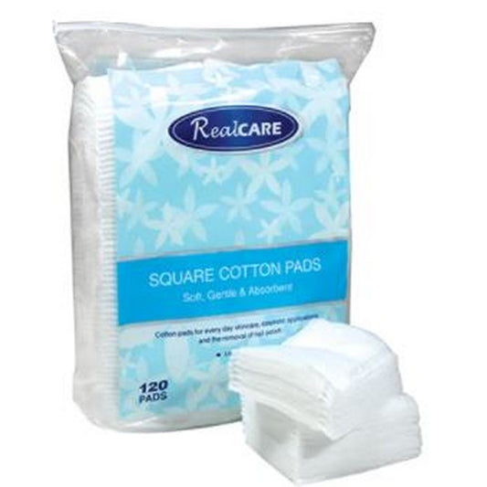 Square Cotton Facial Pads, 120pc