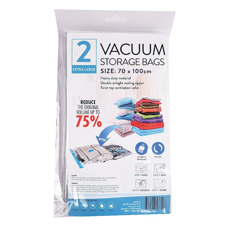 Vacuum Storage Bags, X-Large, 2pk