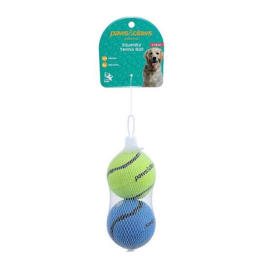 Squeaky Tennis Balls, 2pk, Asstd