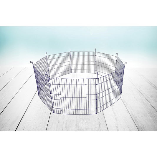 Animal Play Pen, Black, 8 Panel, 60x62cm