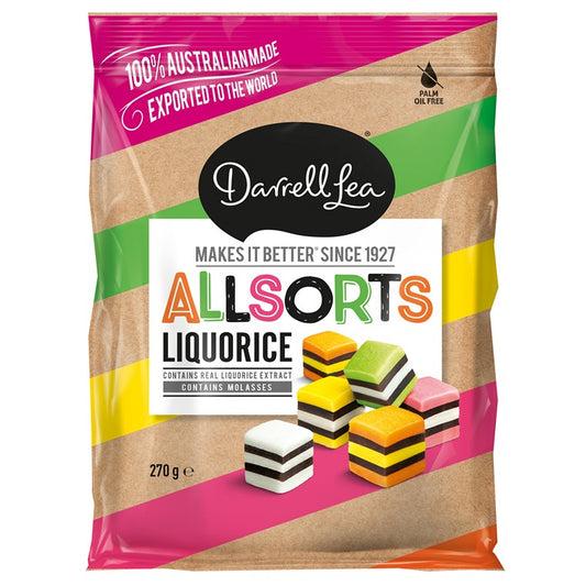 Darrell Lea Liquorice Allsorts, 270gm