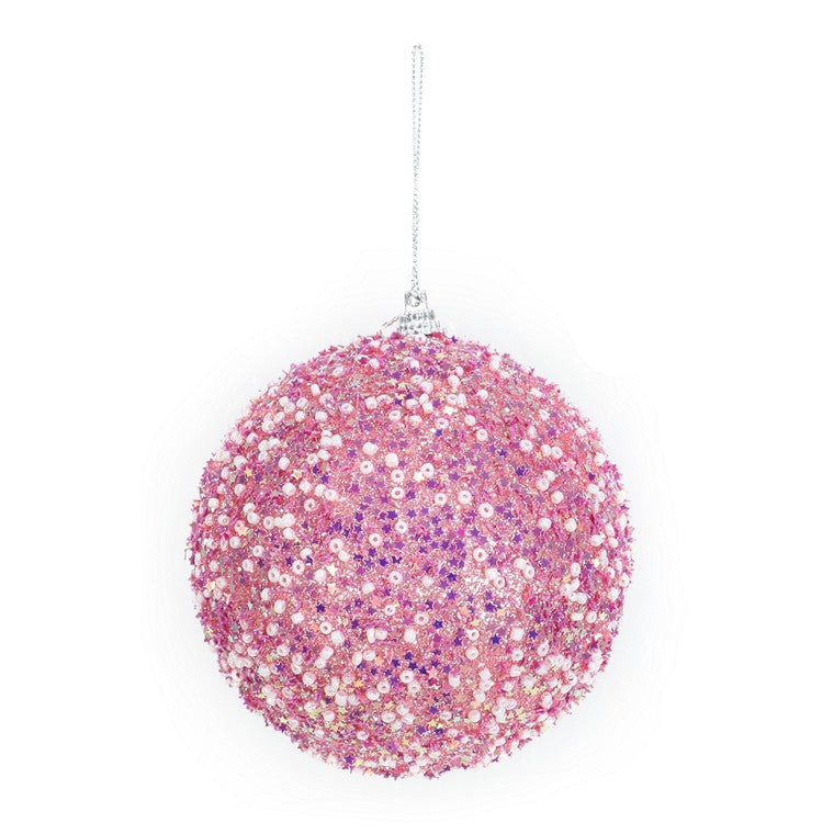 Candyland Snow Bauble, 10cm, Asstd