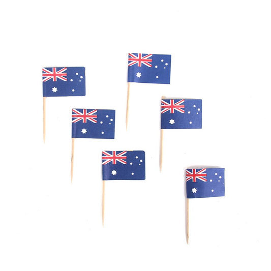 Aussie Flag Picks, 50pk