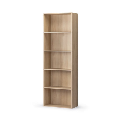 My Home Wide Bookcase, Oak, 5 Tier