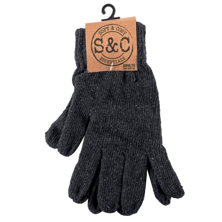 Adults Basic Gloves, Grey