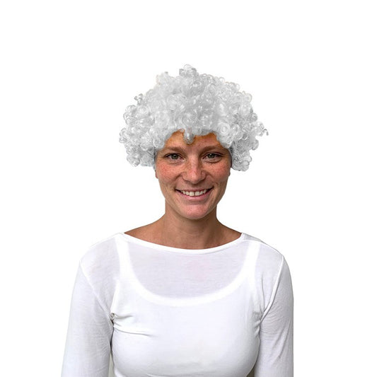 Party Curly Wig, White