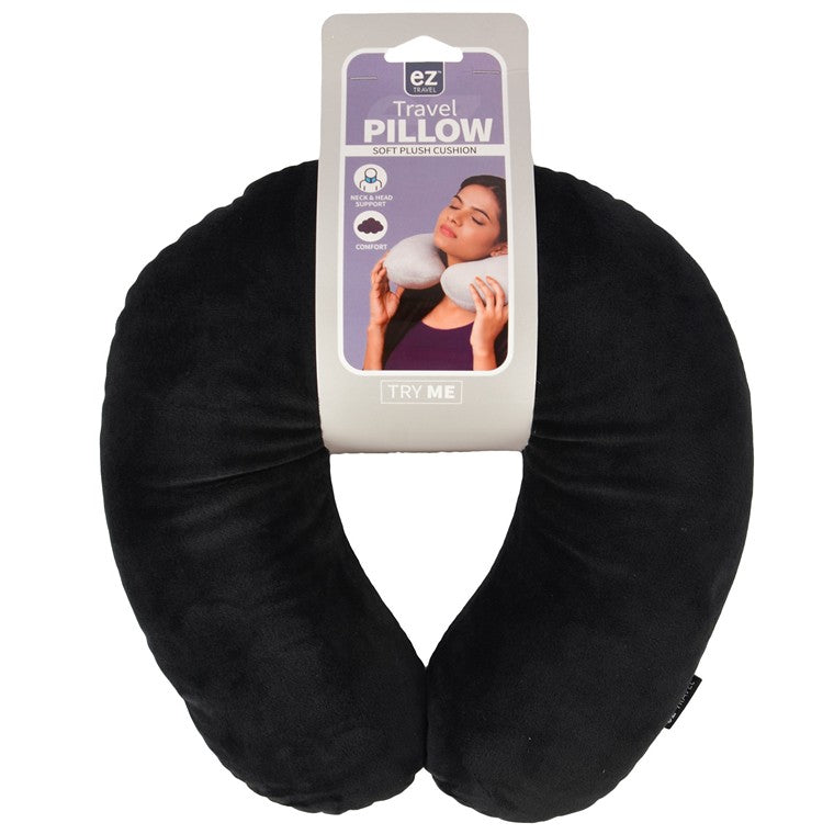 Adult Travel Pillow w/ Microbeads, 2 Asstd Colours