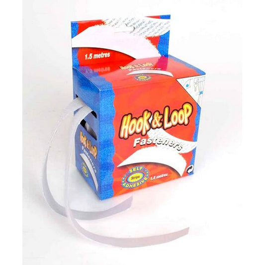 Hook & Loop Self Adhesive Strips, White