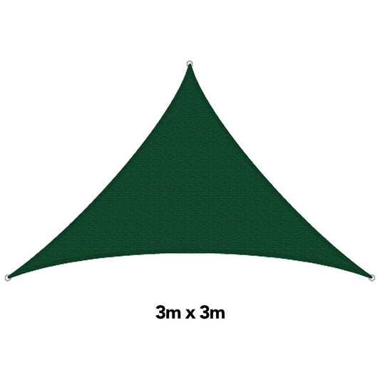 H&G Shade Sail Triangle Forest Green, 3x3m