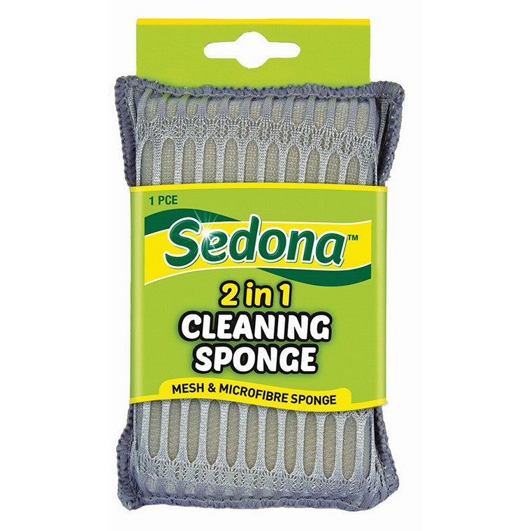 Microfiber Cleaning Sponge, 2 Asstd Colours