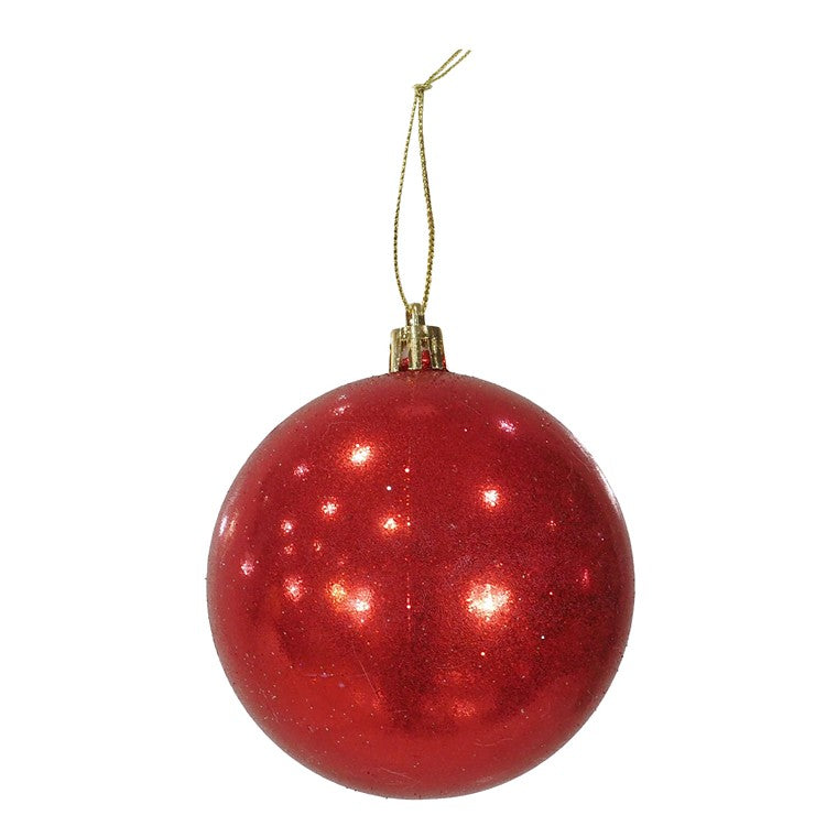 Metallic Glossy Bauble, 8cm, Asstd