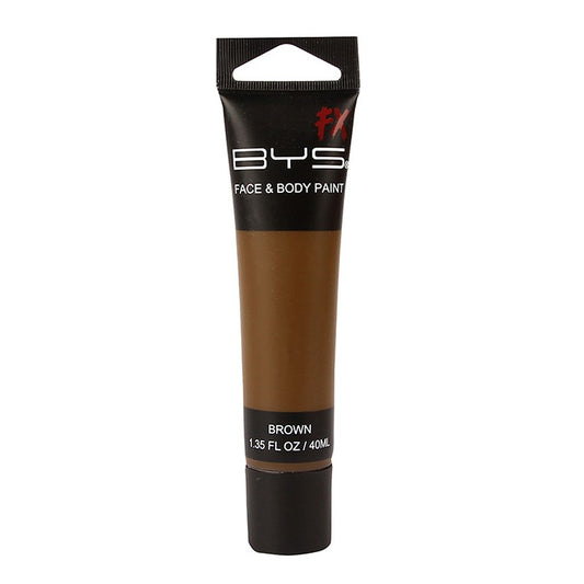 BYS Fx Face & Body Paint Tube, 40ml, Brown