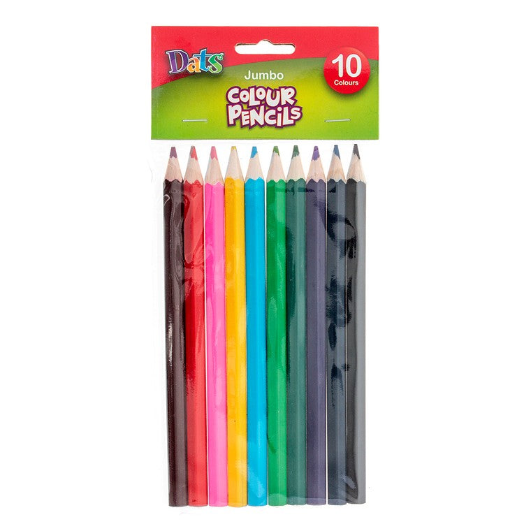 Jumbo Colour Pencils, 10pk