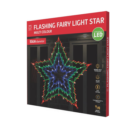 Flashing Fairy Light Star, 3 Asstd