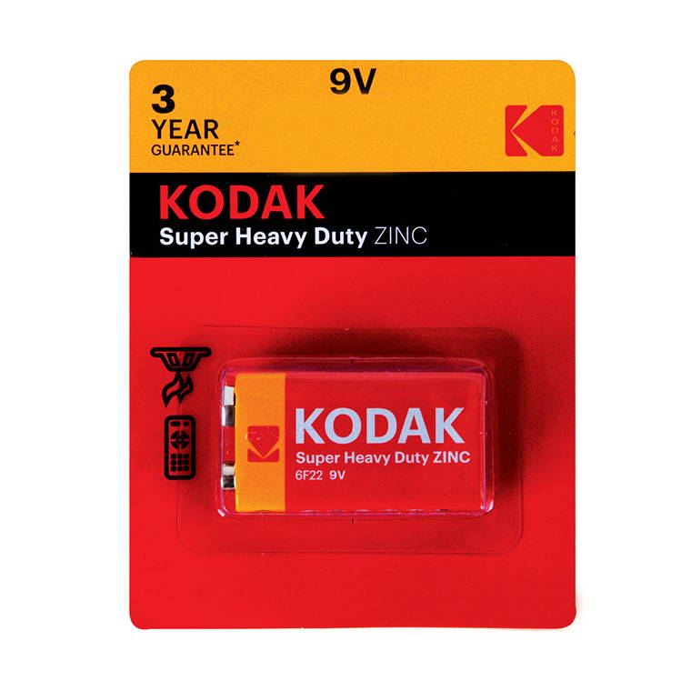 Kodak Battery, 9 Volt, Extra Heavy Duty