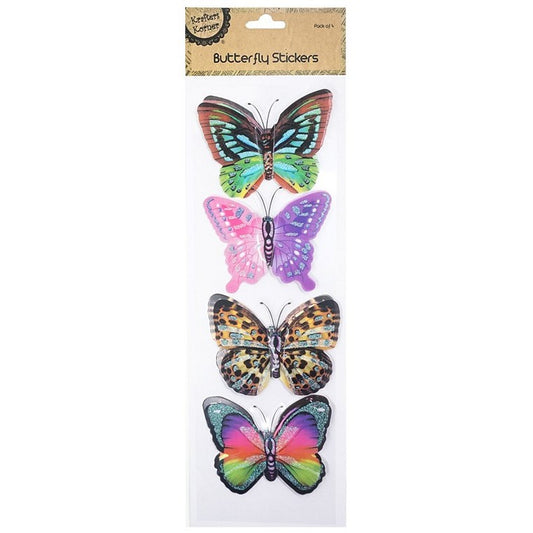 Adhesive 3D Butterflies, 4pk