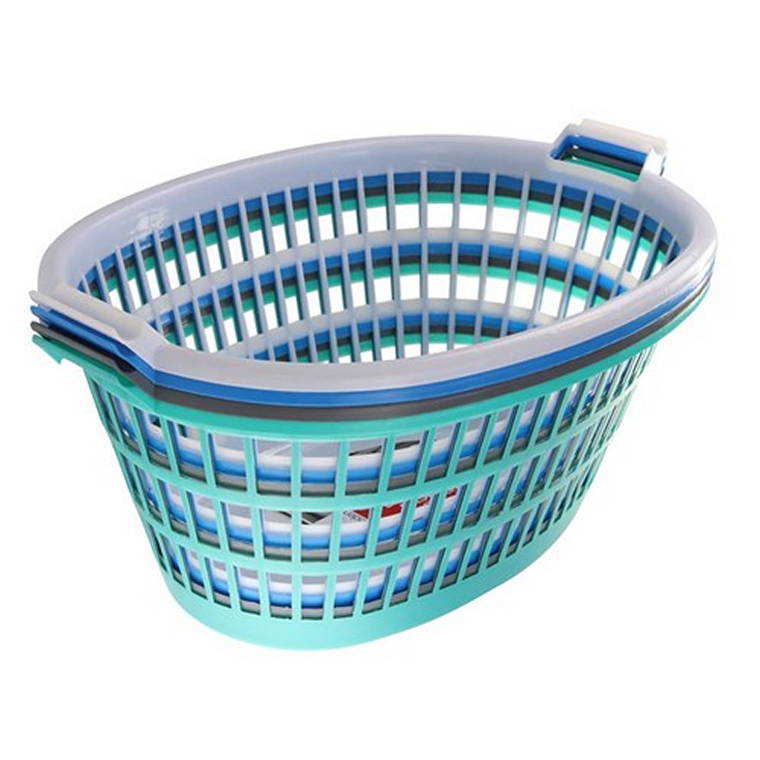 Laundry Basket Oval, 4 Asstd Colours