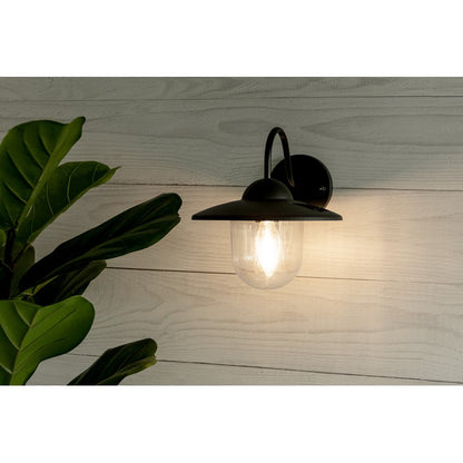 Solar Wall Light, Black