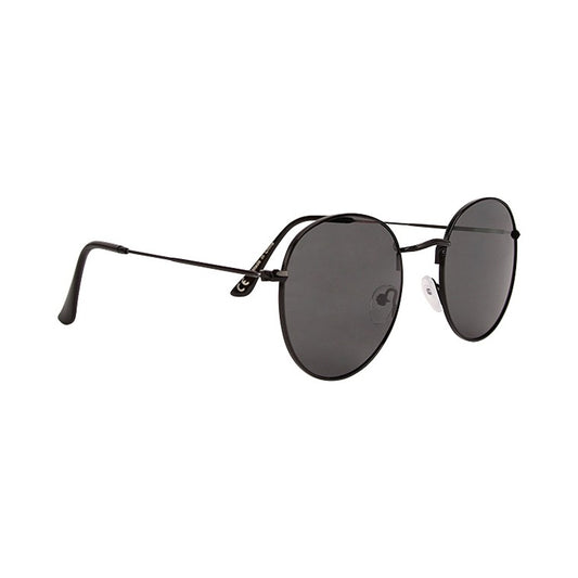 Metal Round Sunglasses, Black