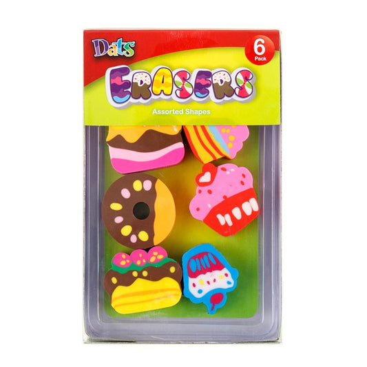 Erasers, 6pk