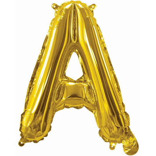 Gold Foil Balloon, 35cm, Letter A