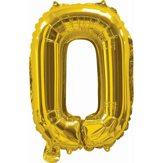 Gold Foil Balloon, 35cm, Letter O