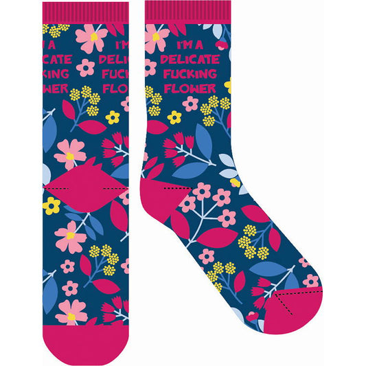 Delicate Flower Crazy Sock