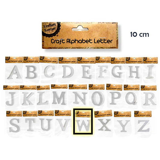 Alphabet Letters, W, 10cm