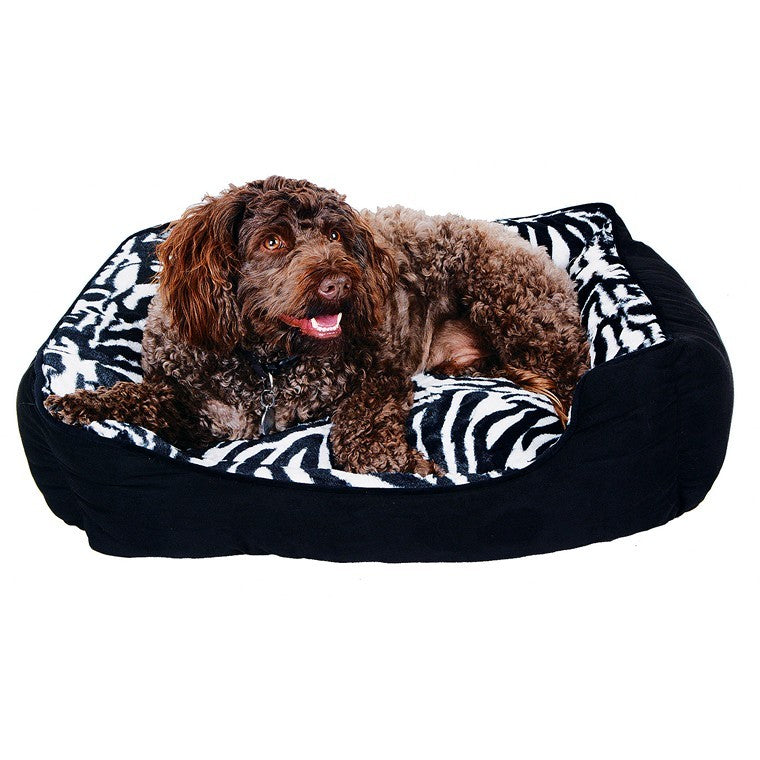 Florence Plush Rectangle Pet Bed, 2 Asstd Designs