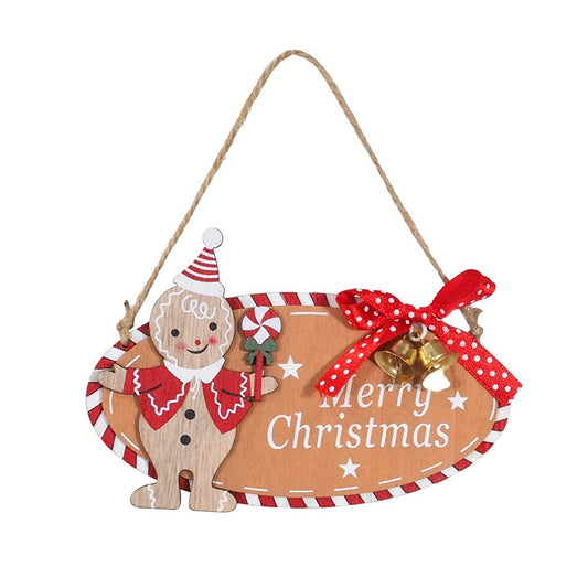 Gingerbread Hanging Oval Sign, Asstd