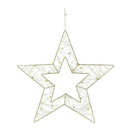 Metallic Silhouette Bead Star, 40cm