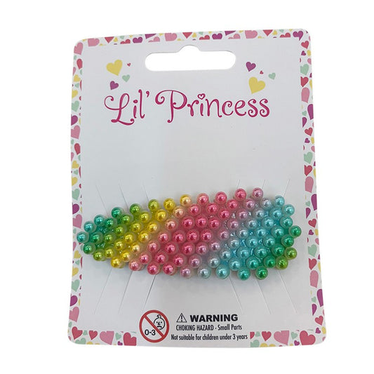 Little Princess Snap Clip, Pearl Rainbow