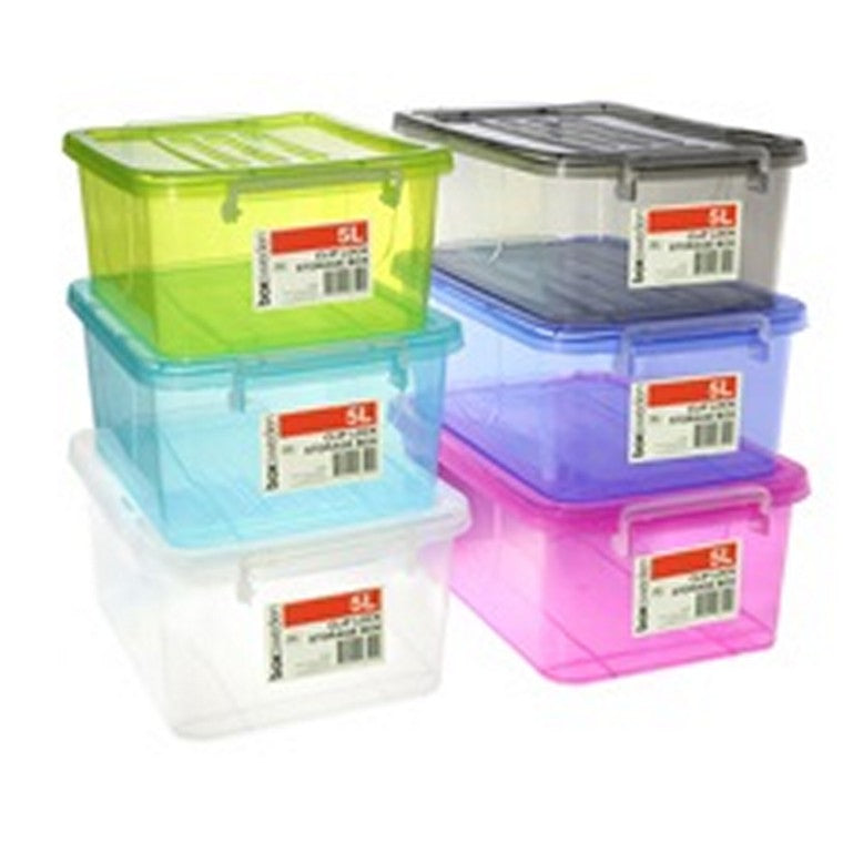 Box Sweden Coloured Storage Box, 5L, 6 Asstd Colours