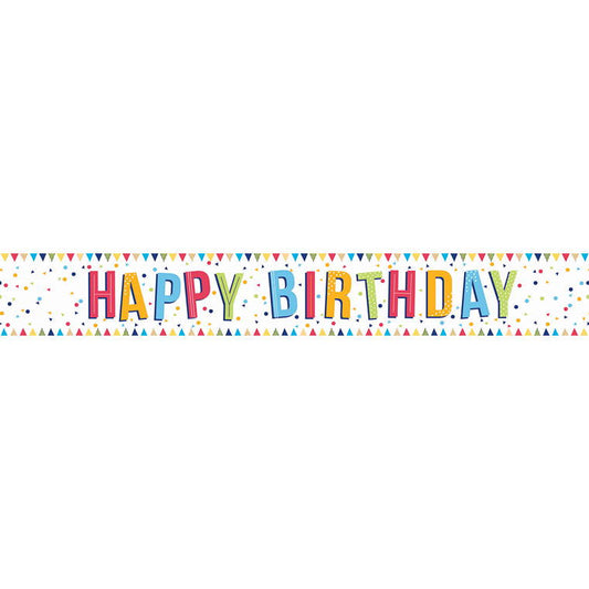 Birthday Banner, White