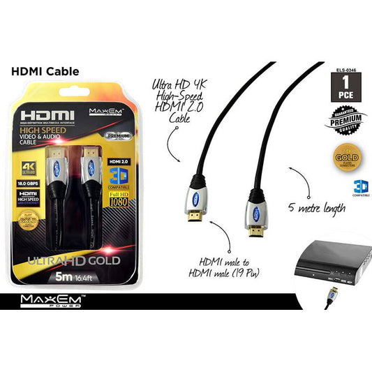 HDMI Premium Cable, 5Mtr