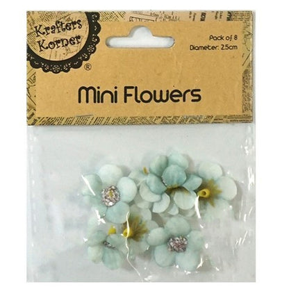 Craft Mini Flowers, 4 Asstd Colours