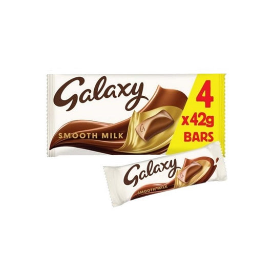 Galaxy Milk Chocolate, Smooth, 4pk