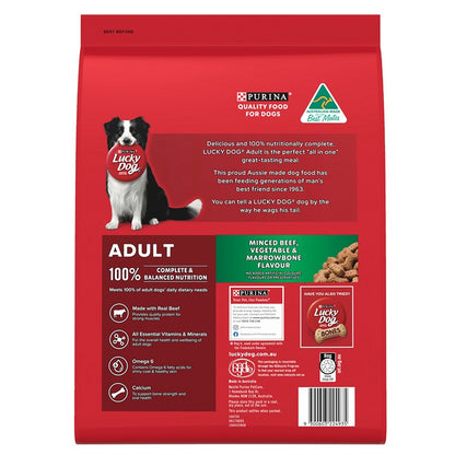 Lucky Dog, Adult, Minced Beef, Vegetable & Marrowbone, 8kg