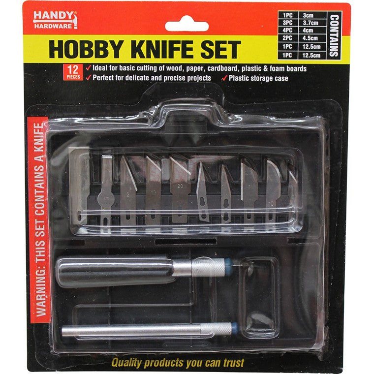 Hobby Knife Set, 12pc