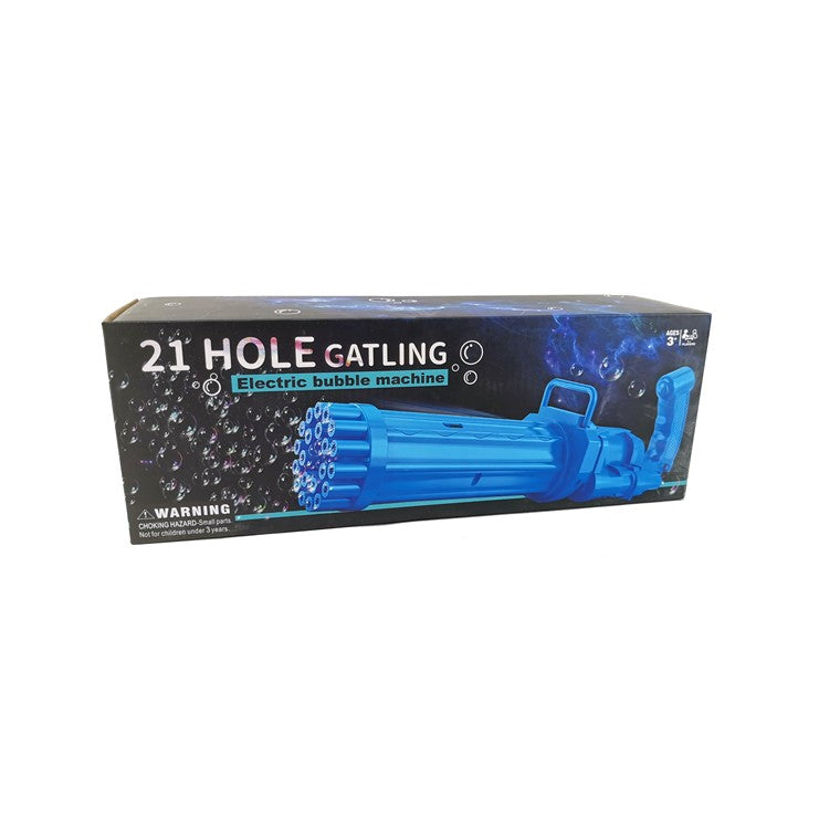 21 Hole Gatling Electric Bubble Gun, Asstd Colours