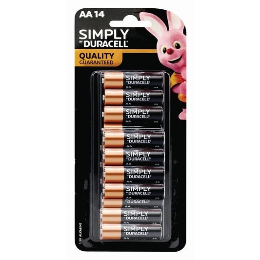 Duracell AA Simply Batteries, 14pk